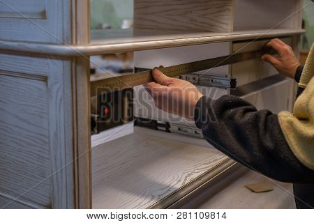 Making Furniture From Wood. Work Carpenter. Carpentry Tools.
