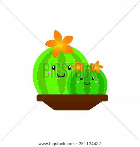 Front View Of Cartoon Captus, Vector Illustration Design