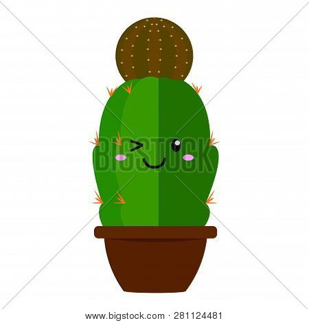 Front View Of Cartoon Captus, Vector Illustration Design