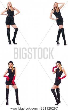 Beautiful woman wearing topboots