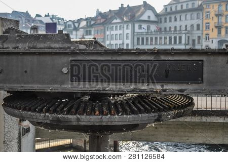 Lucerne, Switzerland - Oct 23, 2018. Historic City Center Of Lucerne, Switzerland. Lucerne (luzern) 
