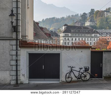Lucerne, Switzerland - Oct 23, 2018. Historic City Center Of Lucerne, Switzerland. Lucerne (luzern) 