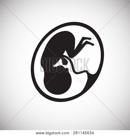 Embrion On White Background Icon For App Or Web Using