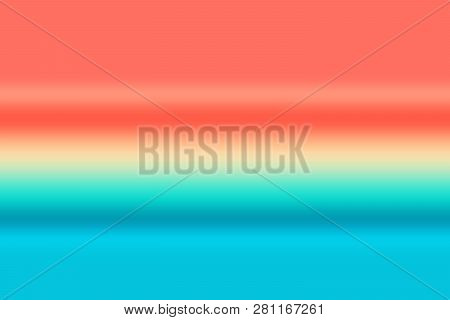 Coral And Blue Gradient. Living Coral, Color Of The Year 2019