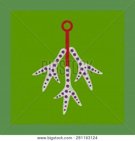 Flat Shading Style Icon Halloween Chicken Feet