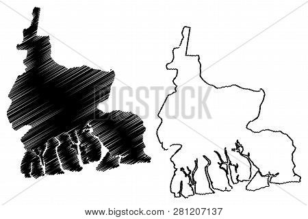 Rivers State (subdivisions Of Nigeria, Federated State Of Nigeria) Map Vector Illustration, Scribble