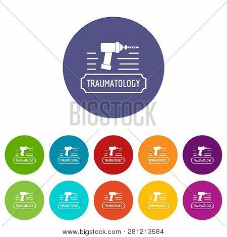 Correction Traumatology Icons Color Set For Any Web Design On White Background