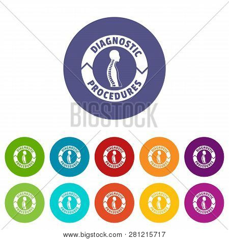 Diagnostic Procedures Icons Color Set For Any Web Design On White Background