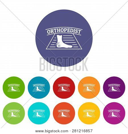 Leg Orthopedic Icons Color Set For Any Web Design On White Background