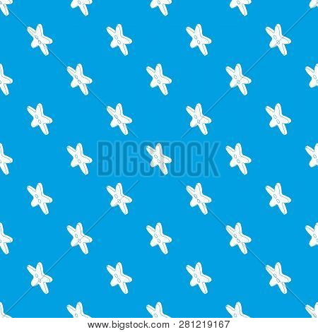 Star Clothes Button Pattern Seamless Blue Repeat For Any Use