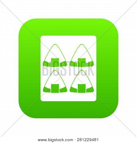 Sushi Icon Digital Green For Any Design Isolated On White Illustration