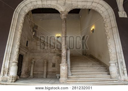 The Main Staircase Of The Palacio De Los Condes De Miranda In Peñaranda De Duero