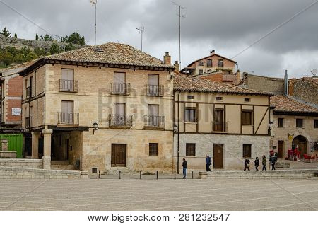 Square Of Penaranda De Duero In Province Of Burgos, Spain