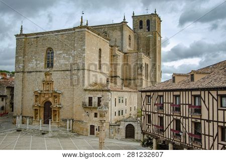 Square Of Penaranda De Duero In Province Of Burgos, Spain