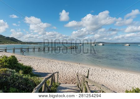 West Coast National Park, South Africa, August 20, 2018: The Jetty At Kraalbaai At The Langebaan Lag