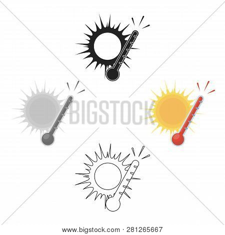 Heat Icon In Cartoon Style Isolated On White Background. Weather Symbol Stock Vector Illustration.