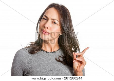 Young Woman Showing Disbelief Isolated On White Background