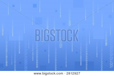 Code binaire tombant sur bleu