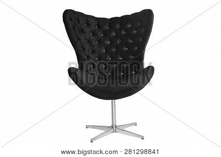 Velvet Fabric And Wood Armchair Modern Designer