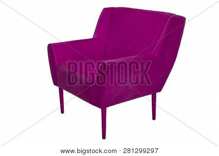 Yellow Fabric And Wood Armchair Modern Designer