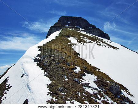 Alpine Peak Zuestoll In The Churfirsten Mountain Range, Between The Toggenburg Region And Lake Walen