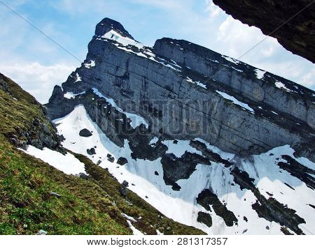 Alpine Peak Zuestoll In The Churfirsten Mountain Range, Between The Toggenburg Region And Lake Walen