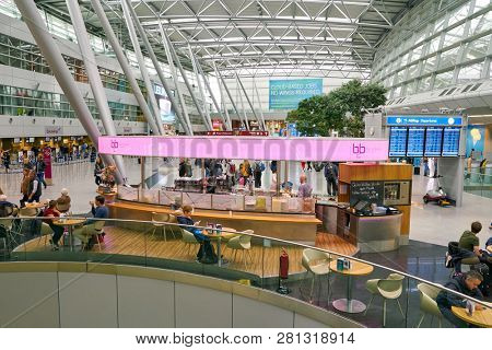 DUSSELDORF, GERMANY - CIRCA SEPTEMBER, 2018: B2B Bar&Bistro by Stockheim in Dusseldorf airport.