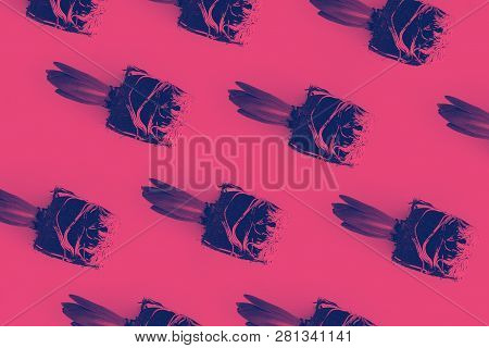 Bright Small Green Hyacinth Plants With Piece Of Siol Without Pot On The Yellow Backfround. Vertical