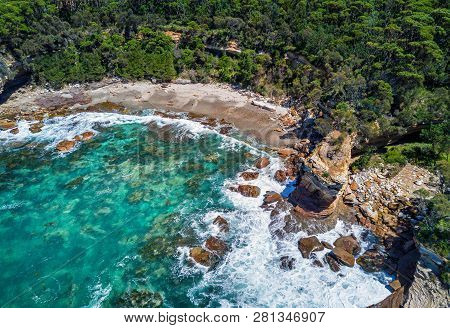 Views Of A Rocky Little Beach Near South Durras, South Coast Of Nsw Australia