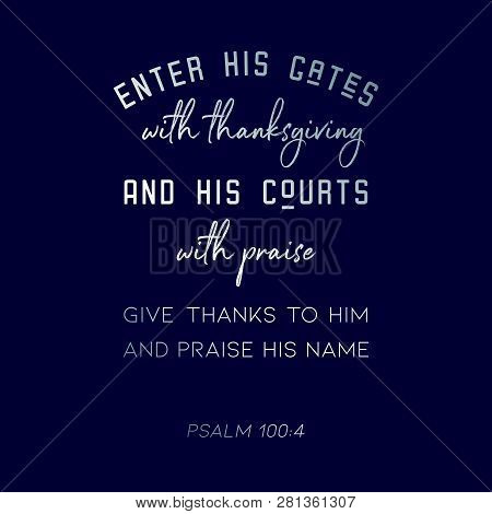 Biblical Verse From Psalm For Use As Poster Or Printable