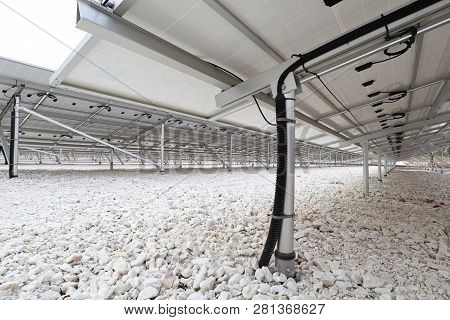 Solarfarm Cable Entry Into The Ground To The Inverter