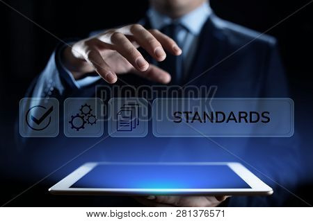 Standards Quality Assurance Control Standardisation And Certification Concept.