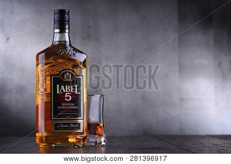 Bottle Of Label 5 Blended Scotch Whisky