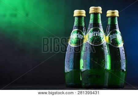 Bottles Of Perrier Mineral Water
