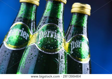 Bottles Of Perrier Mineral Water
