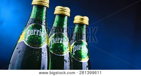 Bottles Of Perrier Mineral Water
