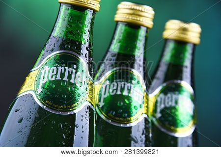Bottles Of Perrier Mineral Water