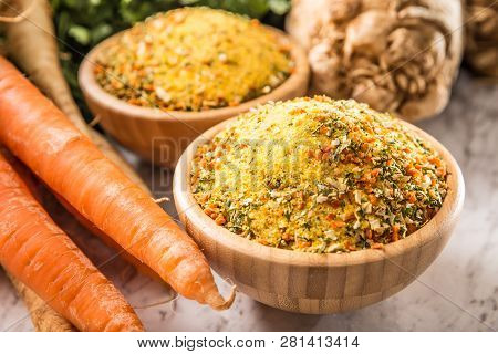 Seasoning Spices Condiment Vegeta From Dehydrated Carrot Parsley Celery Parsnips And Salt With Or Wi