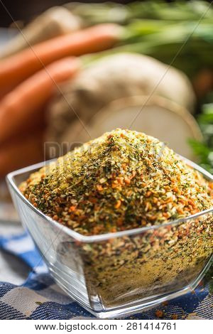 Seasoning Spices Condiment Vegeta From Dehydrated Carrot Parsley Celery Parsnips And Salt With Or Wi