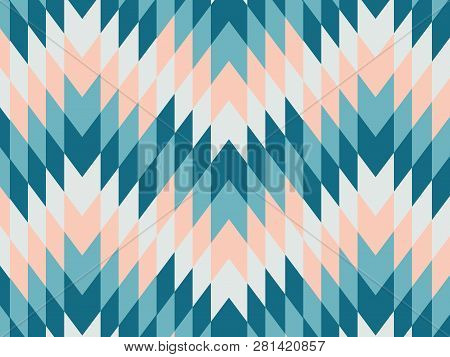 Abstract Geometric Zig Zag Hipster Fashion Hexagon Pattern, Rhombuses Pattern Muti Color Background