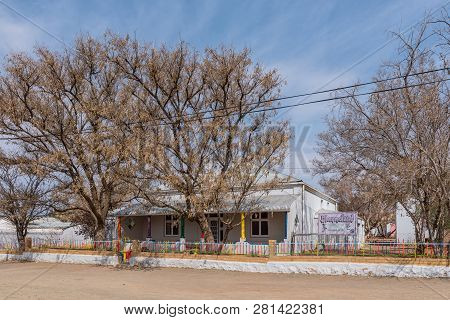 Strydenburg, South Africa, September 1, 2018: A Street Scene, With A Creche In An Old House, In Stry