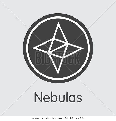 Nas - Nebulas. The Logo Of Crypto Coins Or Market Emblem.
