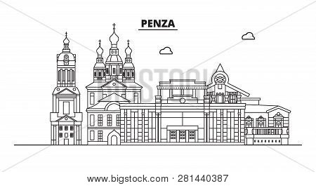 Russia, Penza. City Skyline: Architecture, Buildings, Streets, Silhouette, Landscape, Panorama, Land