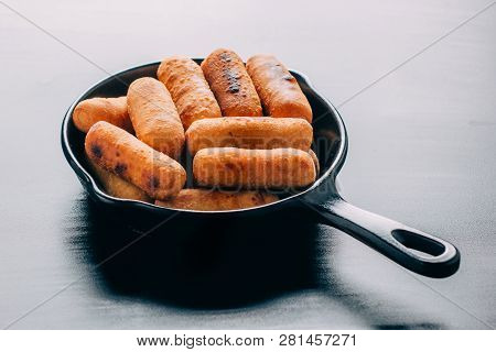 Cheese Fingers Inside A Black Pan Ready To Eat