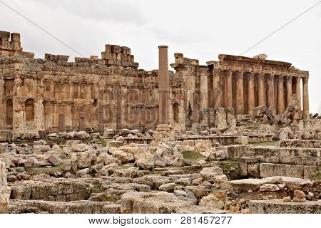 Baalbek - Ruins Of The Great Court In Ancient Phoenician City; Known As Heliopolis During The Hellen