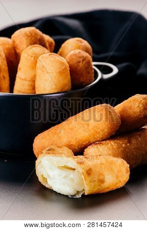 Appetizers Called Tequeños Made Of Fried Corn Filled With Cheese