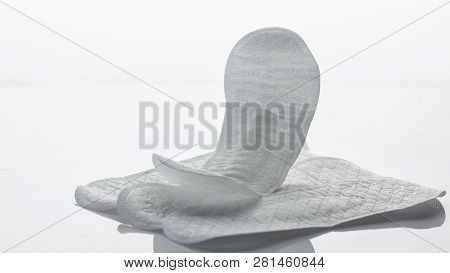 Hygienic Daily Ultra-thin Panty Liners On A White Background