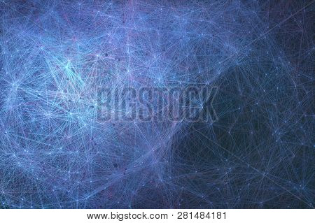 Interconnected Artificial Neurons, Bio Mechanical Cells Connected In A Concept Of Artificial Intelli