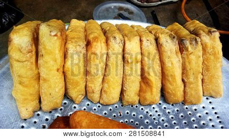 Delicious Street Food, Mix Vegetable Pakoras, Bread Pakoda. India.