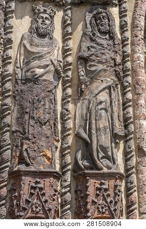 Chivasso, Turin, Piedmont, Italy: Facade Of The Medieval Cathedral